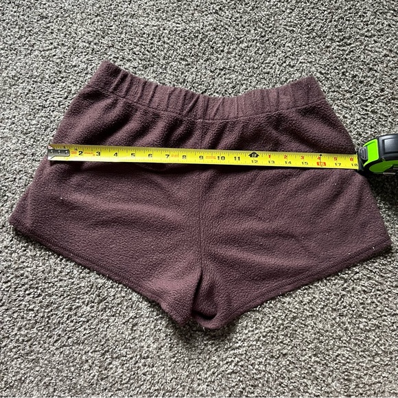 Aerie “snowed in fleece boxer” brown relic shorts size small - Picture 3 of 5